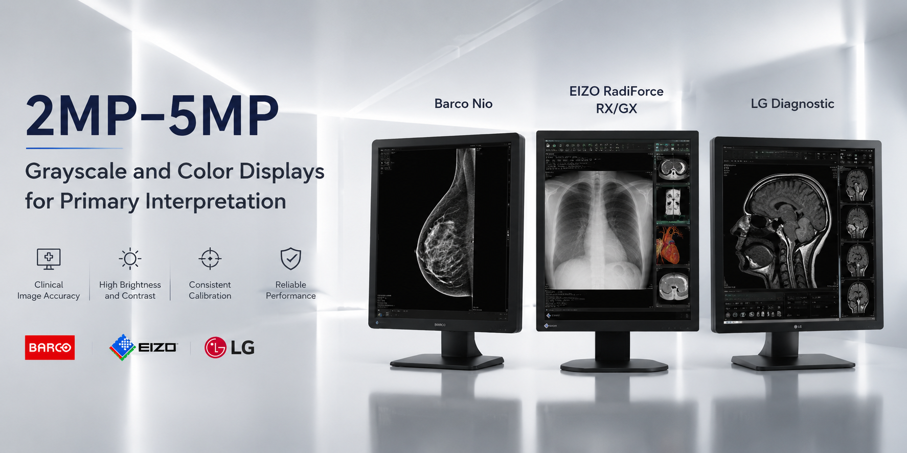 medical display monitors for radiology, mammography, and clinical review
